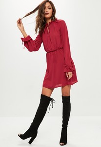 red-high-neck-long-sleeve-skater-dress.jpg 1.jpg