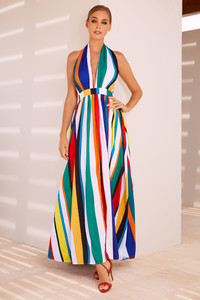 Multicolor Stripe Maxi Dress 04.jpg