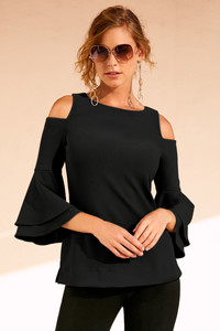 Beyond Travel™ Cold-Shoulder Two Layer Sleeve Top 02.jpg