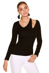 So Sexy™ Asymmetric Cutout Long Sleeve Top 01.jpg