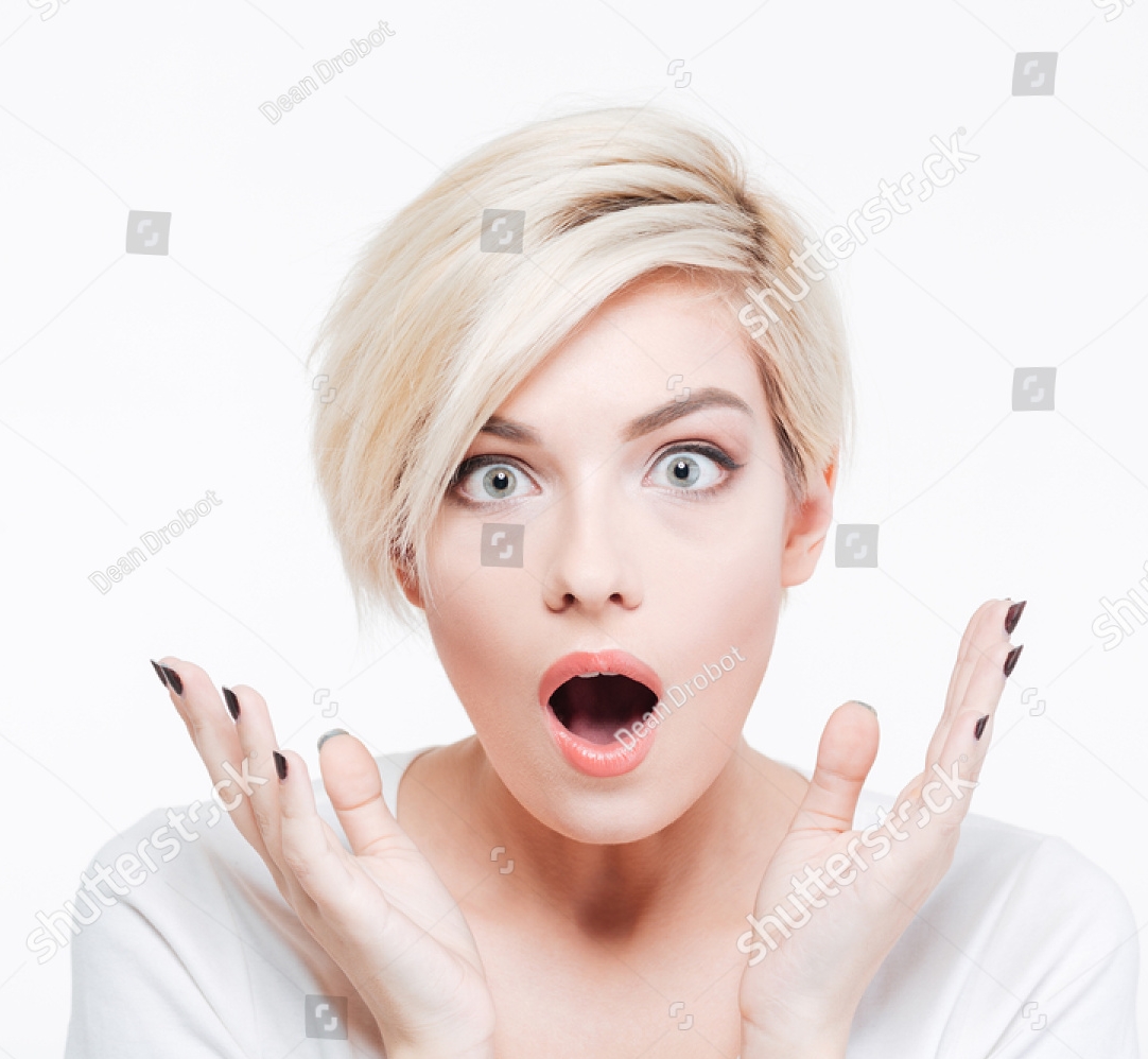 Blonde stock image model