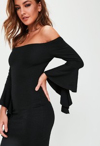tall-black-bardot-frill-sleeve-dress (2).jpg
