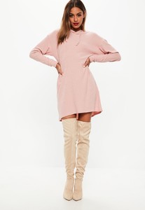 pink-ribbed-slouchy-hooded-jersey-dress.jpg 1.jpg