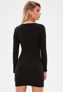 black-long-sleeve-ribbed-lace-up-bodycon-mini-dress (2).jpg