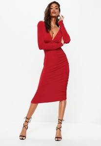 red-plunge-ruched-side-midi-dress (2).jpg