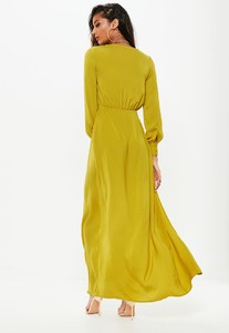 yellow-long-sleeve-plunge-wrap-front-split-maxi-dress (3).jpg