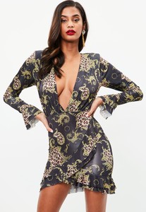 black-plunge-leopard-flared-sleeve-dress.jpg