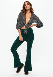 green-chenille-flare-leg-pants.jpg