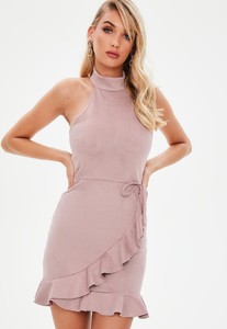 pink-faux-suede-tie-detail-frill-bodycon-dress.jpg