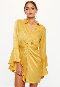 yellow-hammered-satin-twist-waist-dress.jpg