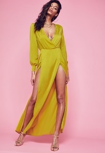 yellow-long-sleeve-plunge-wrap-front-split-maxi-dress.jpg
