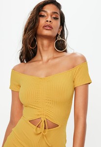 mustard-ribbed-bardot-ruched-front-bodycon-dress (3).jpg