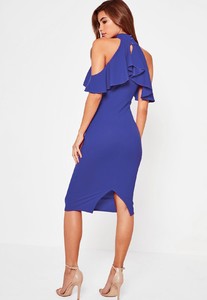 blue-cold-shoulder-frill-trim-midi-dress (3).jpg