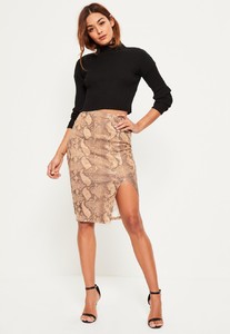 brown-split-side-snake-print-sequin-midi-skirt 1.jpg