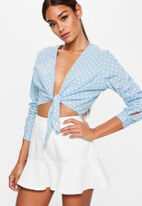 petite-light-blue-polka-dot-knot-front-denim-blouse.jpg