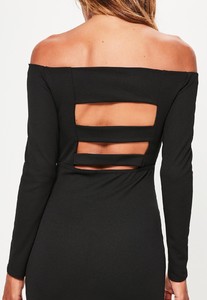 black-long-sleeve-bardot-strap-back-dress 3.jpg