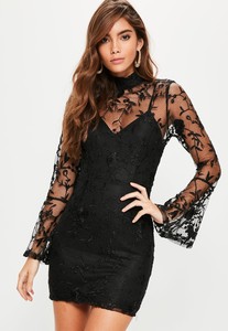 missguided-designer-black-Lace-High-Neck-Flute-Sleeve-Mini-Dress-Black.jpeg