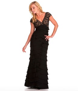 Adrianna Papell Woman Lace Tiered Gown.jpg