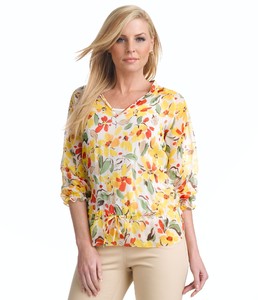 AK Anne Klein Chiffon Floral-Print Blouse2.jpg