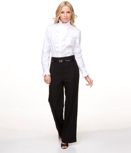 AK Anne Klein Woman Ruffled Blouse & Wide-Leg Pants02986283_zi.jpg