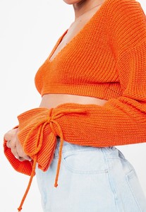 orange-plunge-flare-sleeve-cropped-jumper.jpg 2.jpg