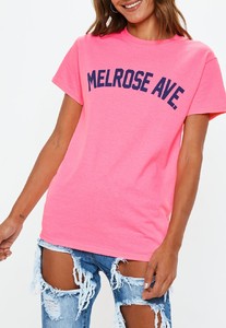 pink-neon-melrose-ave-slogan-t-shirt.jpg 2.jpg
