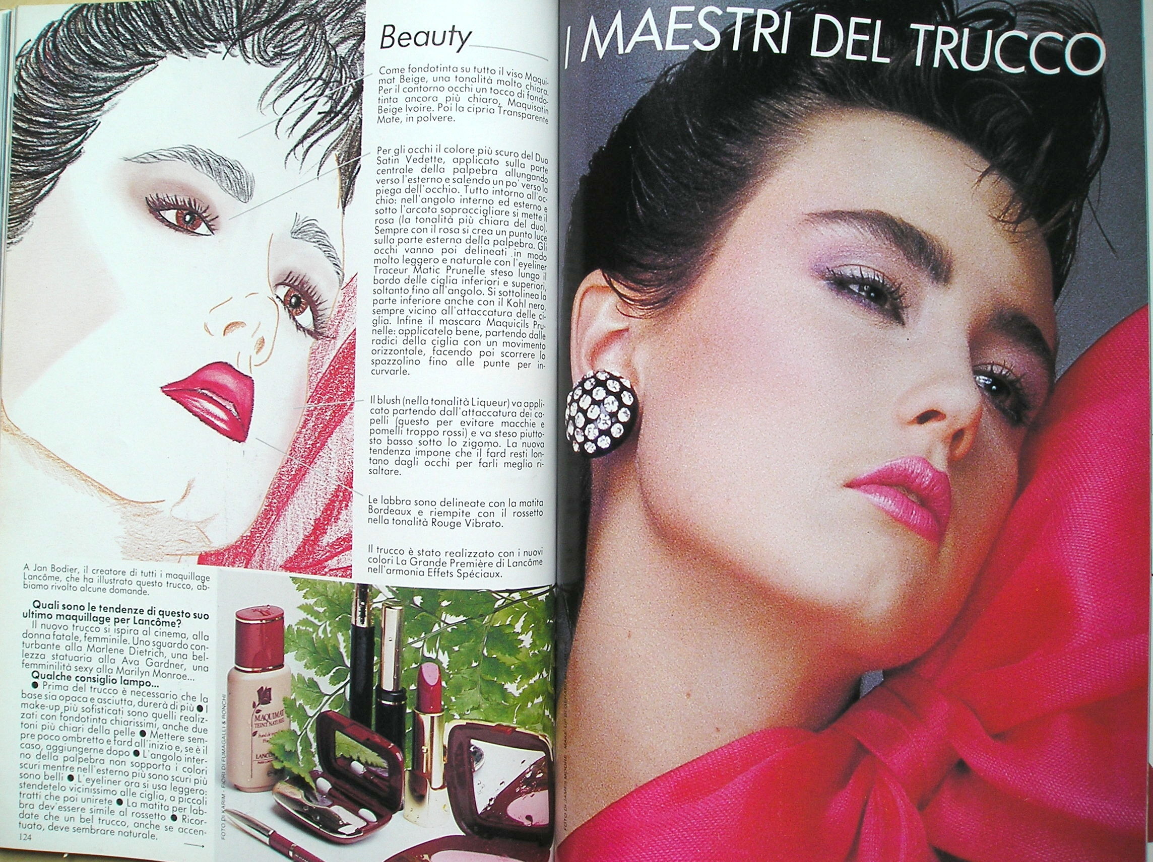 "I MAESTRI DEL TRUCCO" - COSMOPOLITAN Italy October 1983 by James...