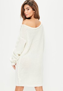 missguided-designer-cream-Cream-Off-Shoulder-Knitted-Jumper-Dress (2).jpeg