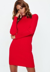 red-high-neck-knit-mini-dress.jpg