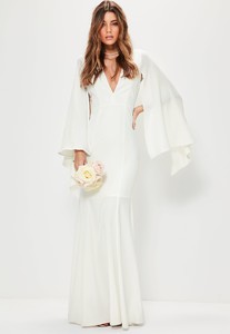 bridal-white-v-plunge-cape-sleeve-maxi-dress.jpg