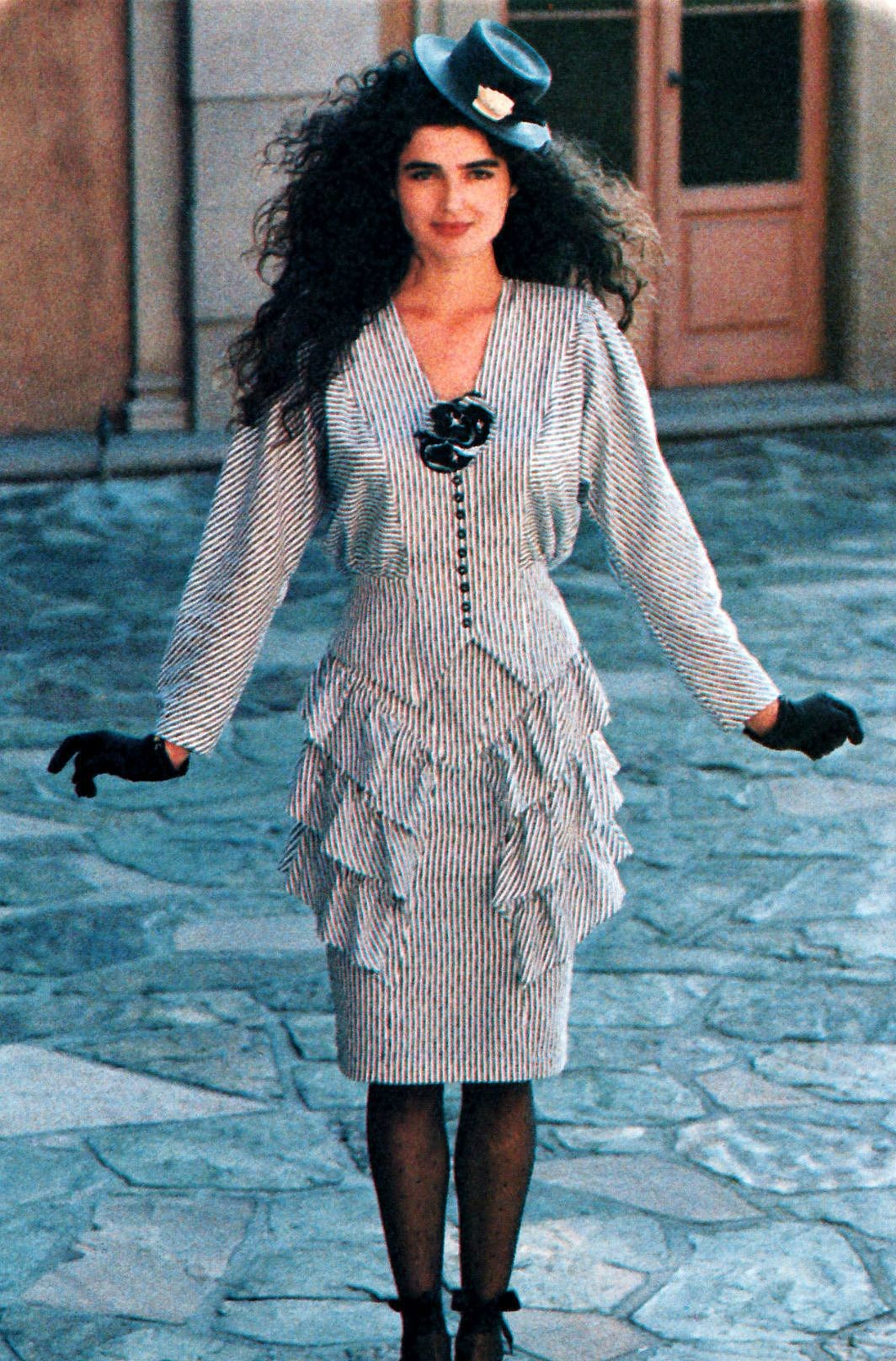 80's Black Lace Hair Scarf Bow Madonna 1980's Fashion Accessory Fancy Dress  | eBay