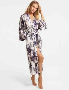 Satin Floral Print Wrap Dressing Gown White Mix.jpg