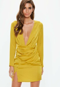 missguided-designer-chartreuse-Chartreuse-Long-Sleeve-Panelled-Shift-Dress (1).jpeg