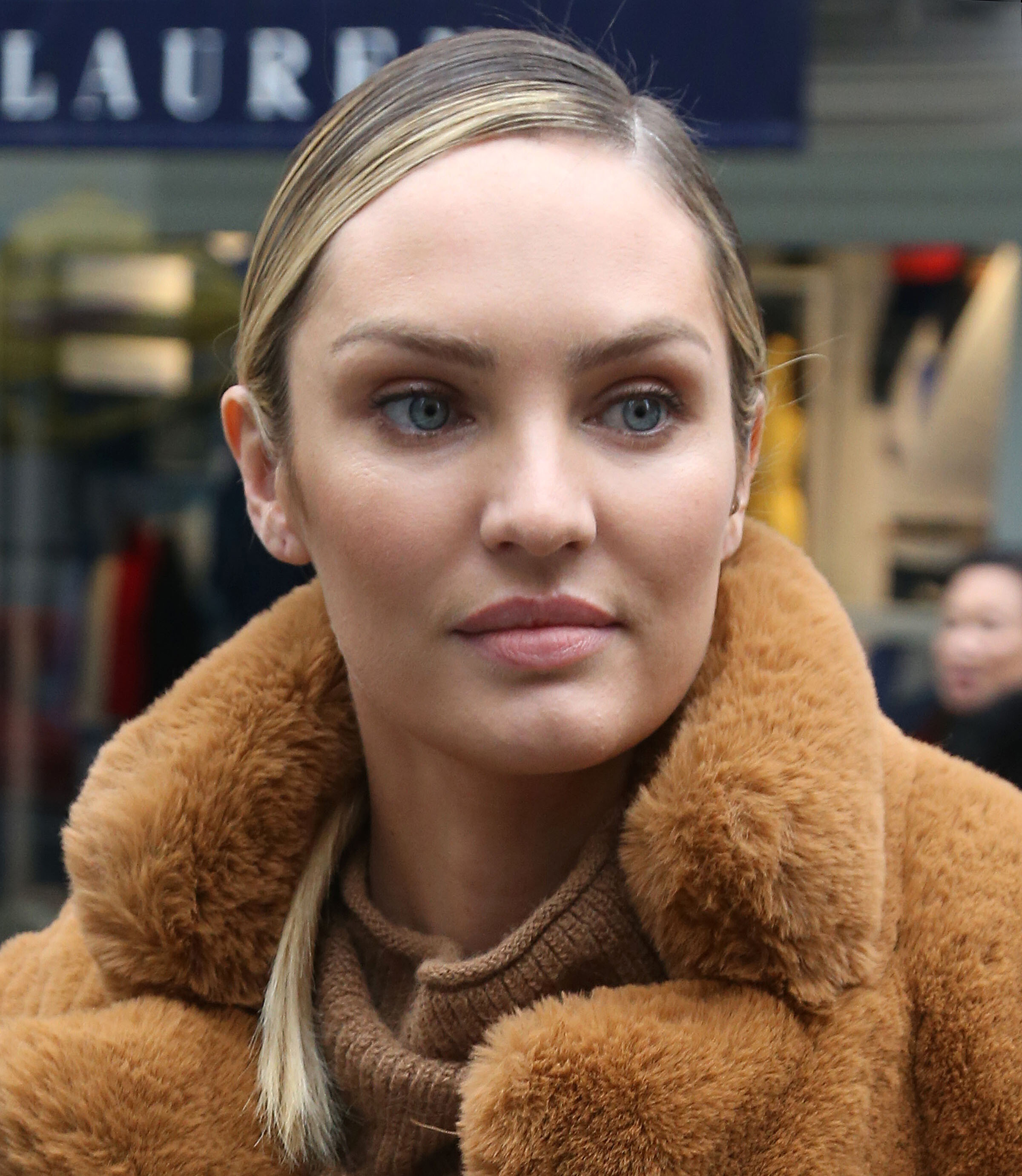 Leaving the Ralph Lauren show, NYC, Feb 7 '19 (HQs). w/ Joan Smalls. 