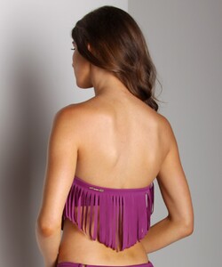 Boys + Arrows Fringe Bandeau Bikini Top Purple4.jpg