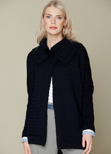 Currow Lattice Weave Cardigan navy 02.jpg