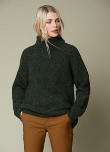 lambswool rib polo neck sweater green.jpg