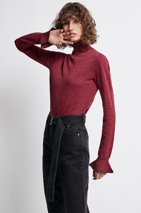 S26-20AJ1143_Rebellion_Flounce_Cuff_Knit_Burgundy-20254-Aje-0483.jpg