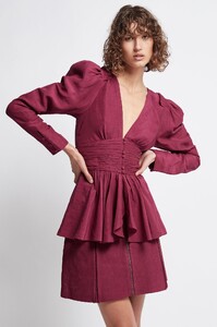 S46-20AJ1126_Rebellion_Tucked_Peplum_Blouse_Burgundy-20254-Aje-0223.jpg