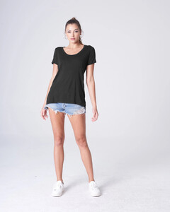 Black Isabella Pocket U Neck Tee.jpg