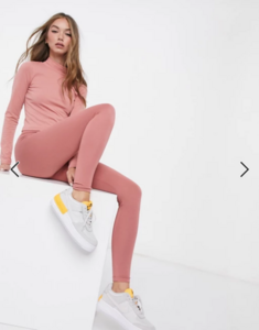 Screenshot_2020-12-20 ASOS DESIGN mix match leggings with deep waistband in rose matching set ASOS.png