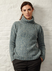 Fisherman Donegal Fleck Polo Neck Sweater seagreen.jpg