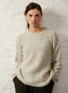 Fisherman Eyelet Stitch Crew Neck Sweater.jpg