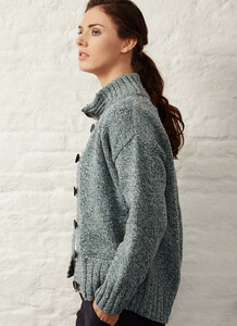 Fisherman Donegal Fleck Button Cardigan seagreen 01.jpg