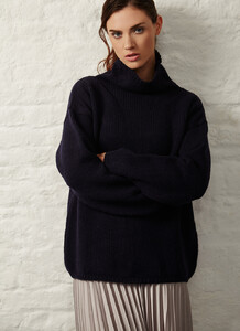 fisherman funnel neck slouchy sweater navy.jpg