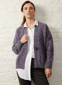 Fisherman Donegal Fleck Toggle Cardigan  purple rain 02.jpg