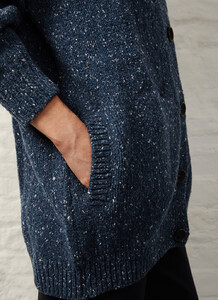 Fisherman Donegal Fleck Longline Button Cardigan deep sea 04.jpg