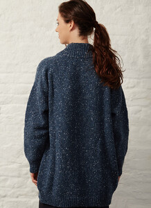 Fisherman Donegal Fleck Longline Button Cardigan deep sea 05.jpg