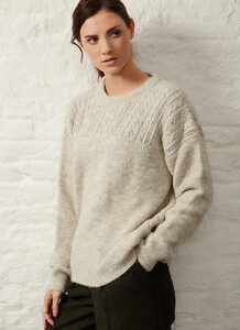 Fisherman Eyelet Stitch Crew Neck Sweater 01.jpg