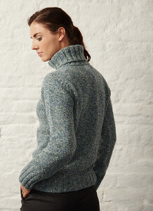 Fisherman Donegal Fleck Polo Neck Sweater seagreen 02.jpg